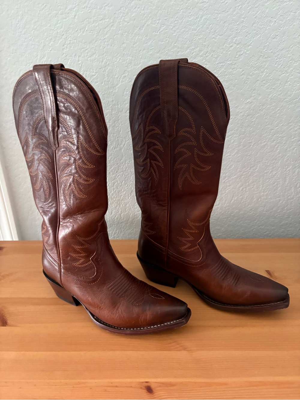 Tecovas Annie sequoia  Brown Leather Western Cowboy Boots size 6